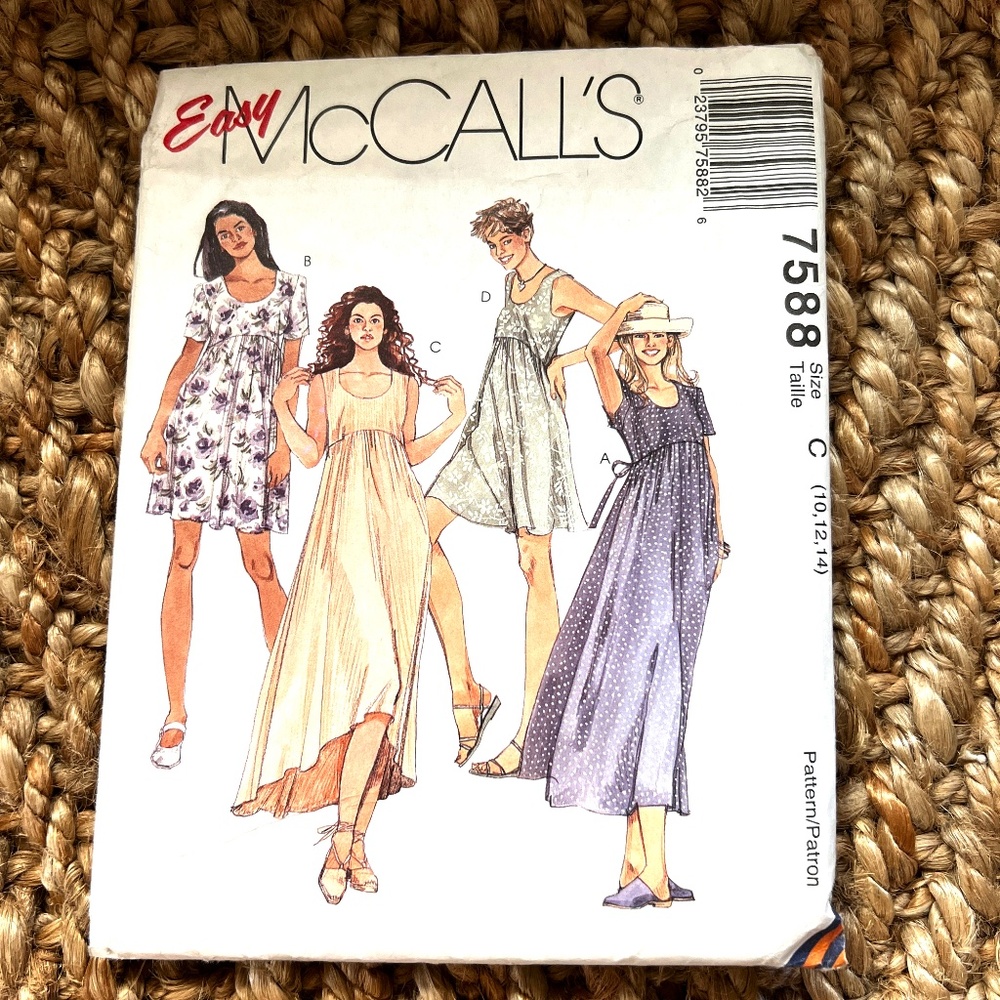 McCalls pattern 7588 Sundress in 4 versions
